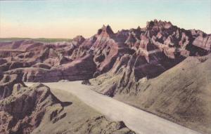 Going Up to The Pinnacles The Badlands Nat Monument South Dakota Hand Colored...