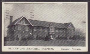 Brodestone Memorial Hospital Superior NE Postcard 4541