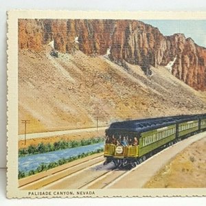 Vintage Postcard Palisade Canyon Mountains Train Transportation