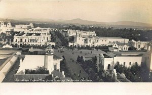 San Diego CA Exposition From Tower of California Building Real Photo Postcard