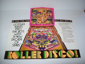 Roller Disco Pinball FLYER Original 1979 Vintage Artwork Sheet Dance Skating