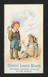 VICTORIAN TRADE CARD Electric Lustre Starch Children