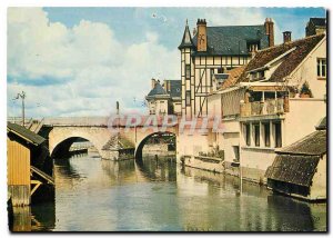 Modern Postcard the Yvere Vierzon and the Old Bridge