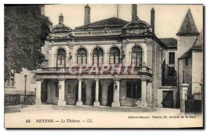 Old Postcard The Theater Nevers