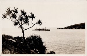 HMAS 'Moresby' Ship Australia Scawfell Island Queensland c1924 RPPC Postcard E77