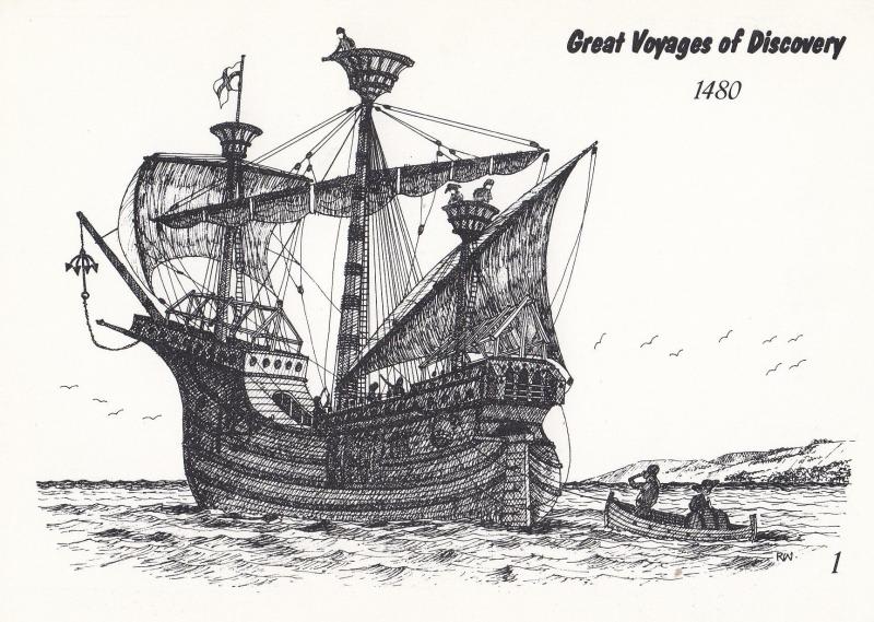 John Jay Bristol Ship 1480 Voyage Of Discovery Ireland Postcard