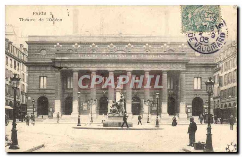 Old Postcard Paris Theater Odeon