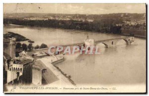 Old Postcard Villeneuve Avignon Panorama taken of Notre Dame des Doms