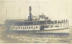 Real Photo, Steamer Favorit, Between Tampa St Petersburg, Florida, FL USA Fer...