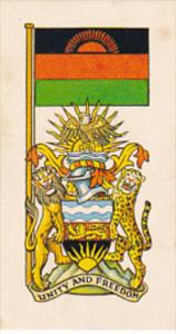 Vintage Trade Card Brooke Bond Tea Flags and Emblems Of The World No 18 Malawi