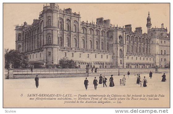 SAINT-GERMAIN-EN-LAYE, Northern front of the Castle, Peace treaty presented, ...