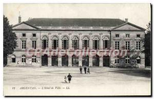 Old Postcard Argentan Hotel De Ville