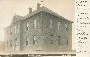 Postcard RPPC 1907 Nebraska Peru District School occupation NE24-1695