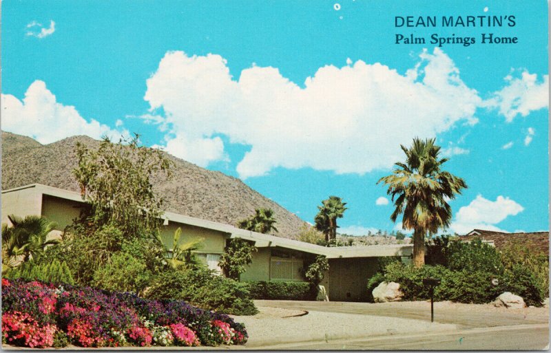 Dean Martin's Home Palm Strings CA Unused Vintage Postcard F65