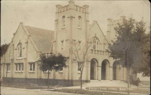 Enid Oklahoma OK Presbyterian Church c1910 Real Photo Vintage Postcard