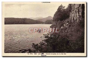 Old Postcard Pavin Lake Cliff Eruption Of The East Bank