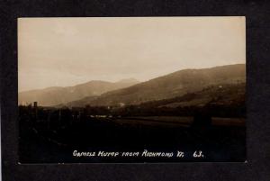 VT Camels Hump from Richmond Vermont RPPC Real Photo Postcard