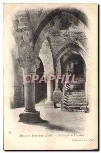 Postcard Abbey of Mont Saint Michel The Crypt of the north