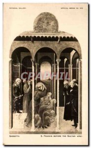 Postcard Old Sassetta Francis Before The Sultan National Gallery