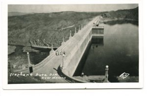 Elephant Butte Dam NM Roadway Built 1911 - 1916  RPPC Real Photo Postcard