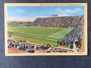 Municipal Stadium Legion Field Birmingham AL Linen Postcard H2050083957