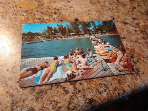 Vintage 1966 Bledsoes Beach, Indiana Postcard