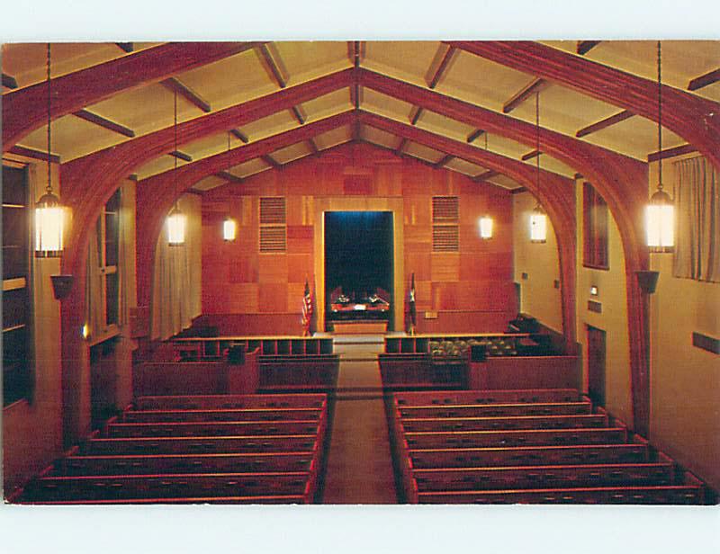 Unused Pre-1980 CHURCH SCENE Bunker Hill Indiana IN hs6853