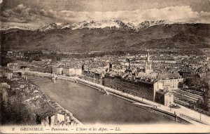 France Grenoble Panorama L'Isere et les Alpes