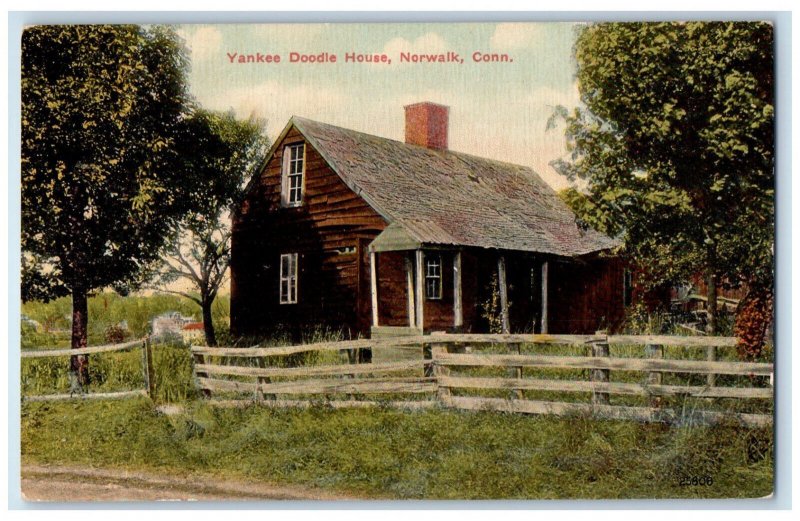 Yankee Doodle House Exterior Scene Norwalk Connecticut CT Vintage Postcard