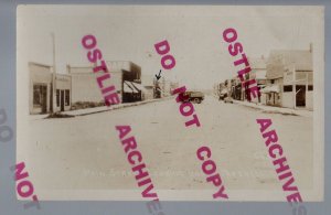 Parshall NORTH DAKOTA RPPC c1920s MAIN STREET nr New Town Plaza Ryder Belden ND