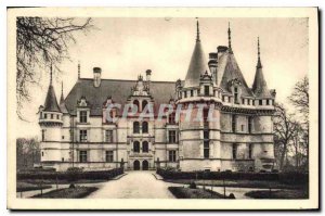 Old Postcard Chateau d'Azay North Face curtain