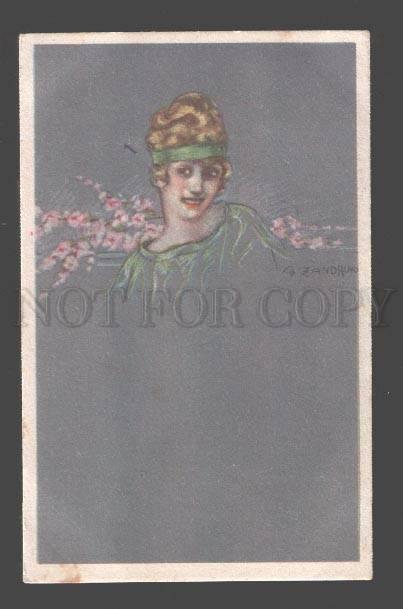 089623 ART DECO Glamour BELLE Lady by ZANDRINO vintage Italy