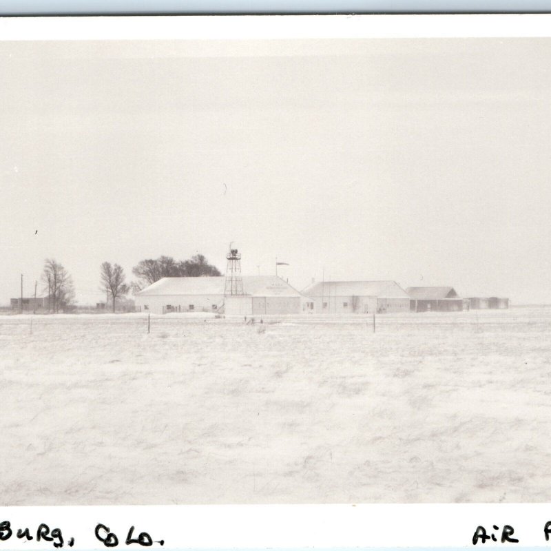 c1983 Julesburg, Colo RPPC Airport Real Photo Airplane Hanger Postcard CO A98