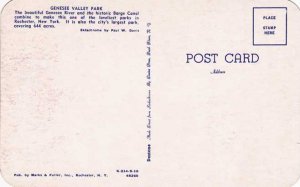 Genesee Valley Park, Rochester, New York - Canoe at Genesee River Foot Bridge