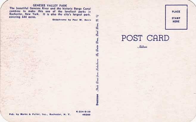 Genesee Valley Park, Rochester, New York - Canoe at Genesee River Foot Bridge