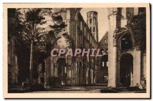 Postcard Old Abbey De Jumieges Notre Dame Church Nave of the church Notre Dam...