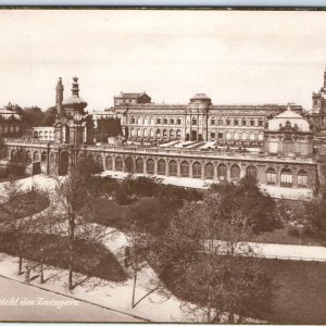 c1910s Dresden, Germany RPPC Zwinger Palace Baroque Towers Spires Garden A353