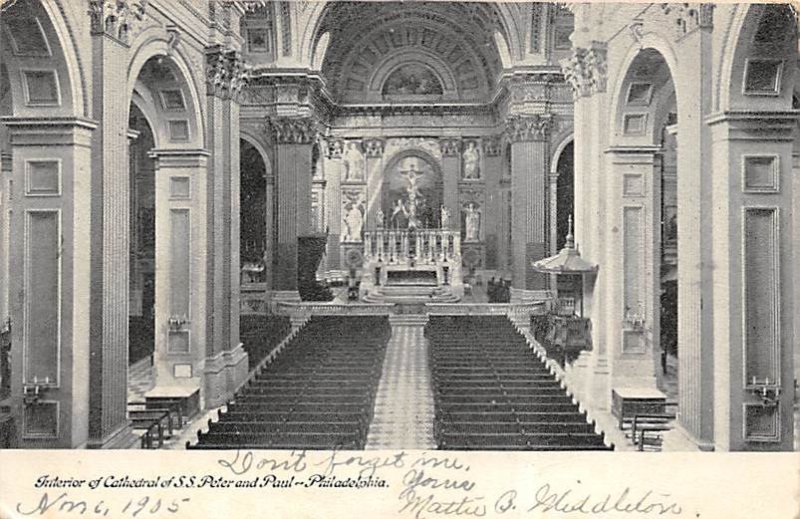 Interior of Cathedral of S.S. Peter and Paul Philadelphia Pennsylvania, PA