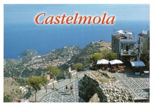 Postcard Aerial View Hotel Villa Sonia Castelmola Taormina ME Italy