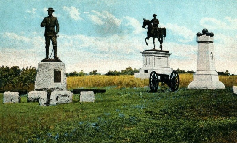 c. 1910 Civil War Monuments Gettysburg Buford Reynolds Hall, PA. Postcard P15 