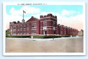 Postcard NJ Elizabeth The Armory c1920s K14