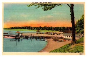 Postcard PIER SCENE Onset Massachusetts MA AP5226