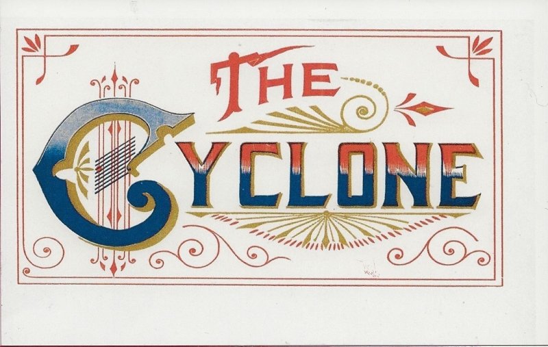 H-017 - The Cyclone Repro antique Cigar Box Label