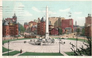 Vintage Postcard 1917 McKinley Monument Historic Landmark Buffalo New York NY