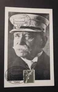 1978 German Postcard Cover Friedrichshafen 1 Ferdinand von Zeppelin RPPC