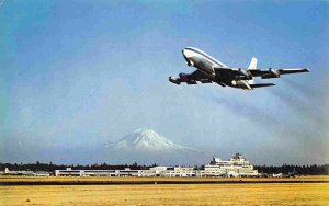 United Airlines 720 Plane Taking Off Seattle-Tacoma SeaTac WA 1960s postcard