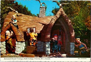 Animated Dwarfs Cottage, Fable Cottage, Victoria BC Vintage Postcard P38