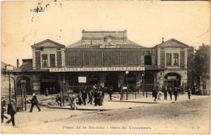 CPA PARIS 12e Place de la Bastille Gare de Vincennes (1247959)