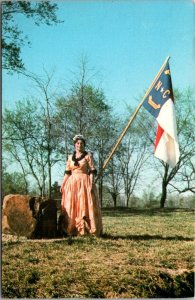 North Carolina Halifax Woman Holding Flag
