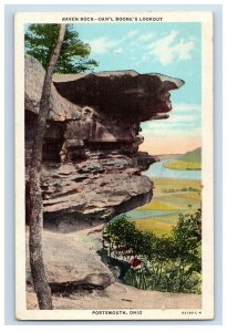 C. 1915-20 Haven Rock Dan'L Boon's Lookout Portsmouth, OH. Postcard F144E